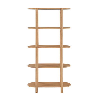Modern Wood Bookcase - 60" Height