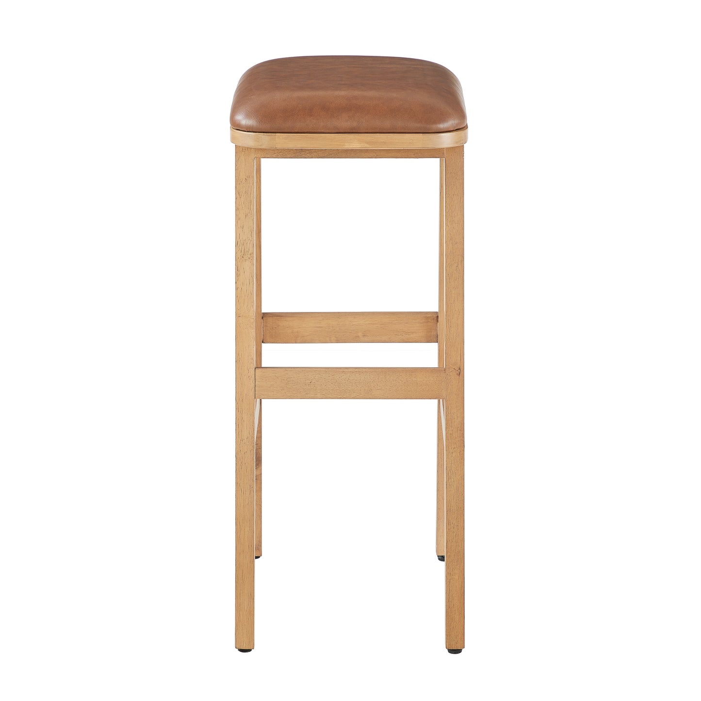Upholstered Wood Saddle Stool - 2 Pack
