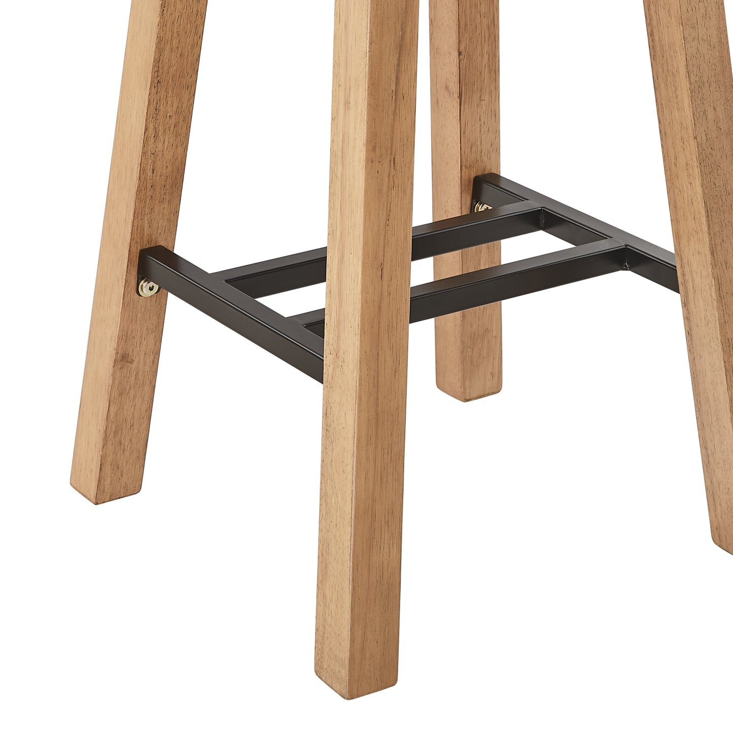 Upholstered Round Wood Stool - 2 Pack