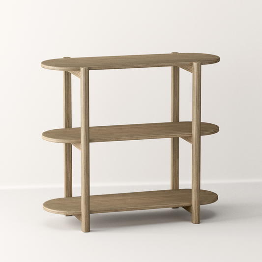 Modern Wood Bookcase - 32" Height