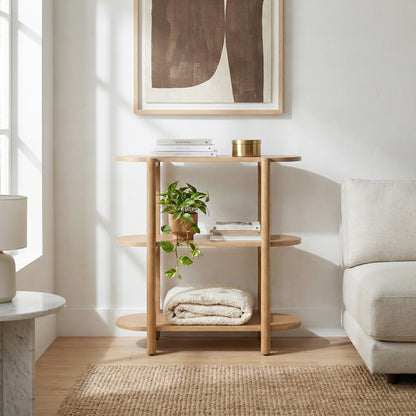 Modern Wood Bookcase - 32" Height