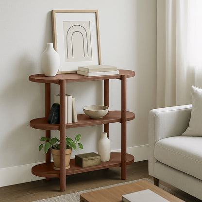 Modern Wood Bookcase - 32" Height