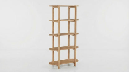 Modern Wood Bookcase - 60" Height