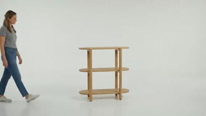 Modern Wood Bookcase - 32" Height